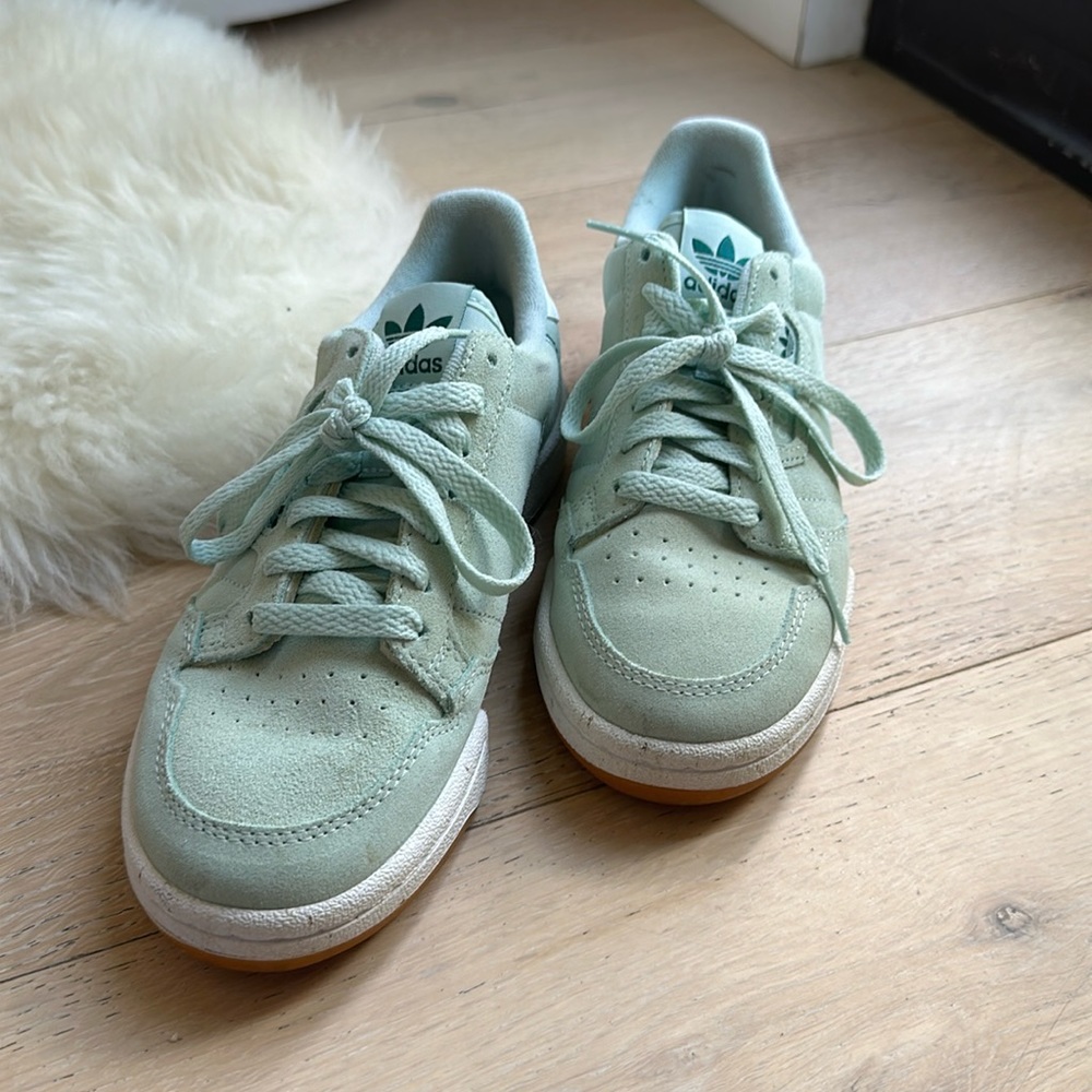 Adidas mint green sneakers